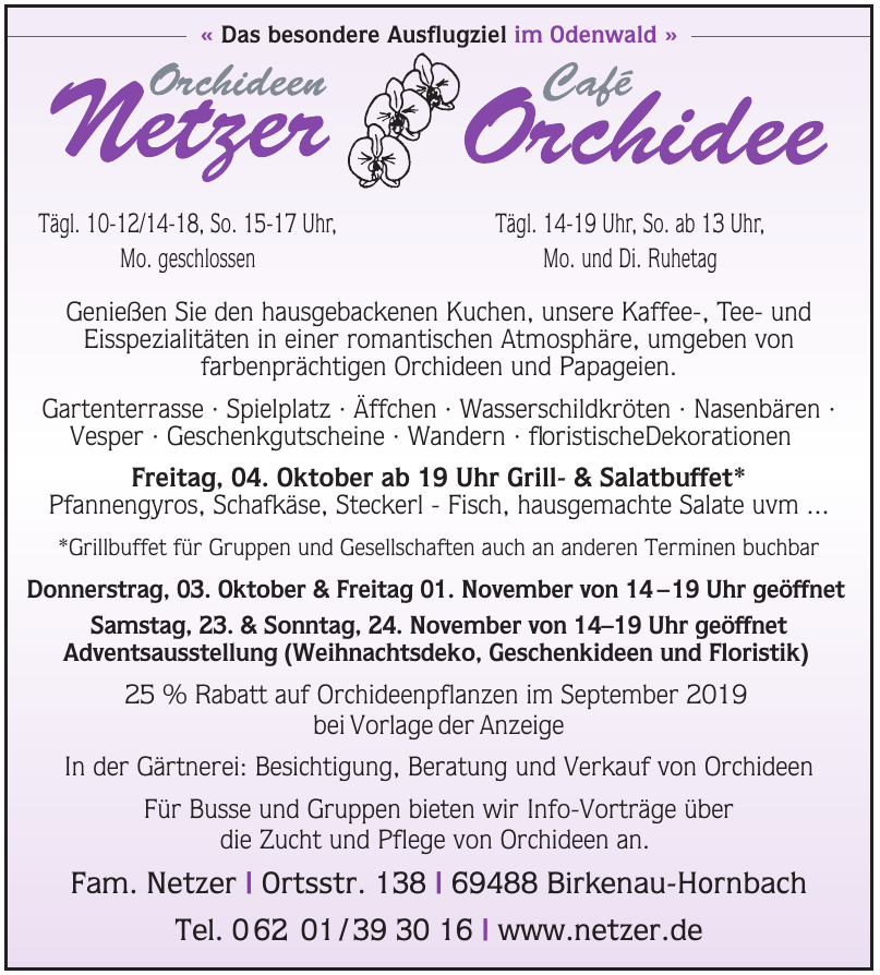Orchideen Netzer & Café Orchidee Orchideen Netzer & Café Orchidee