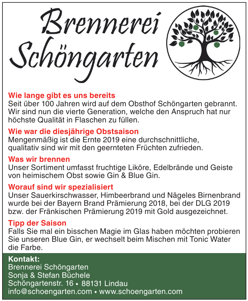 Brennerei Schöngarten Brennerei Schöngarten