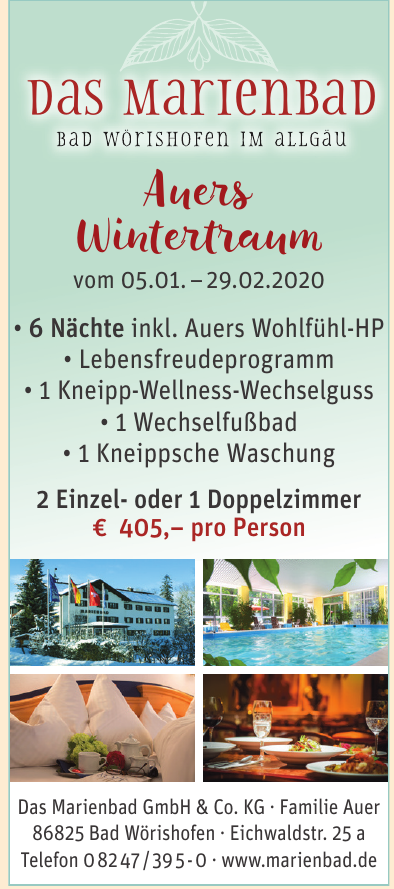 Das Marienbad GmbH & Co. KG Das Marienbad GmbH & Co. KG