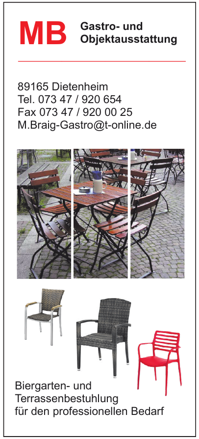 MB Gastro- und Objektausstattung MB Gastro- und Objektausstattung