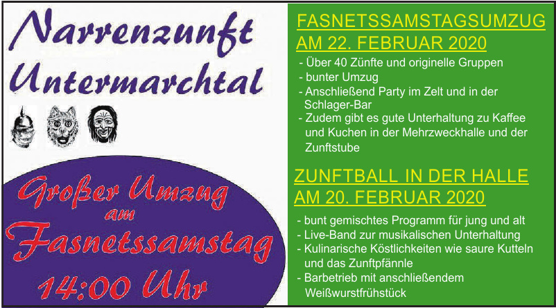 Narrenzunft Untermarchtal Narrenzunft Untermarchtal