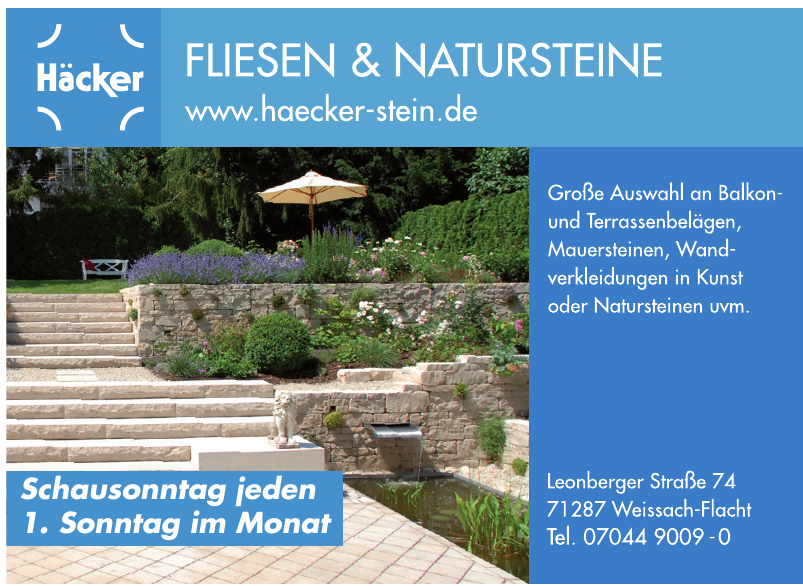 Häcker Fliesen Und Naturstein Gmbh Pflanzen und umpflanzen Wohnen & Garten Mühlacker Tagblatt