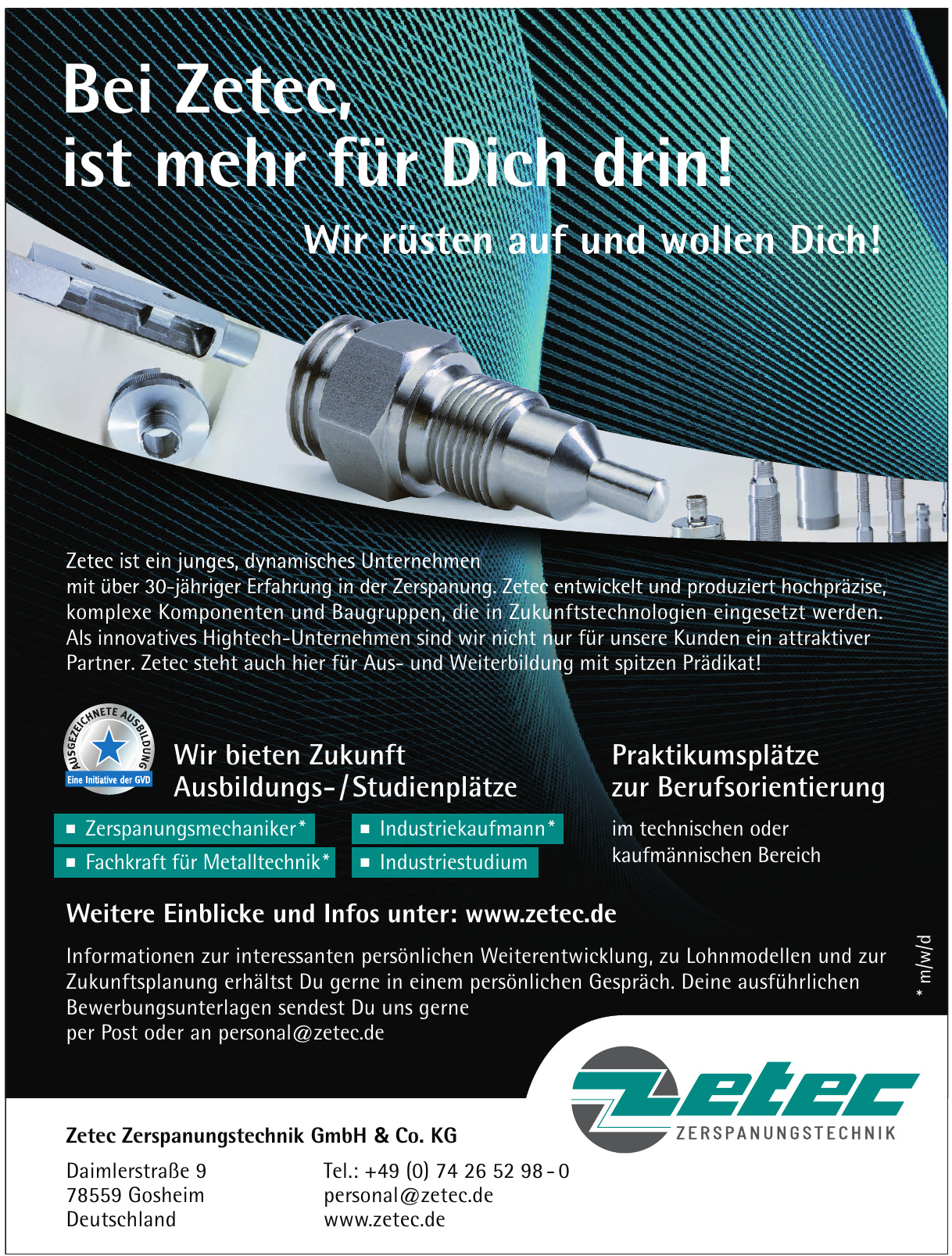 Zetec Zerspanungstechnik Zetec Zerspanungstechnik