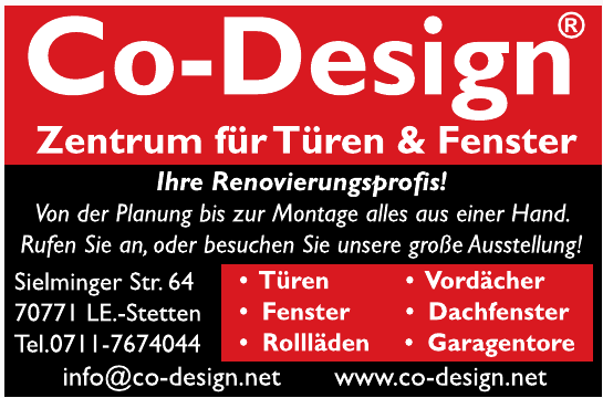 Co-Design, Zentrum für Türen und Fenster