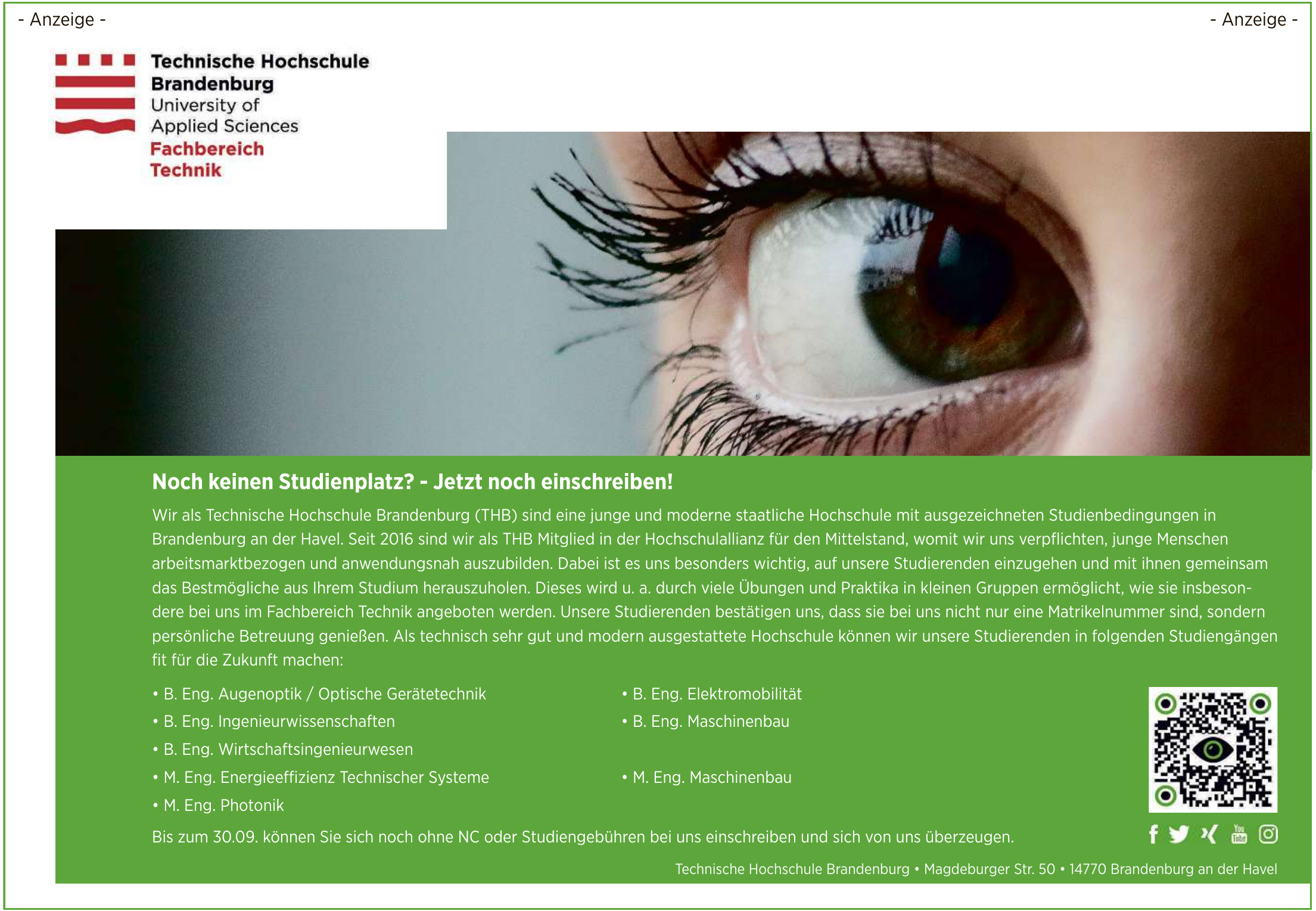 Technische Hochschule Brandenburg Technische Hochschule Brandenburg