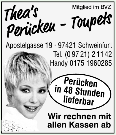 Thea‘s Perücken - Toupets Thea‘s Perücken - Toupets