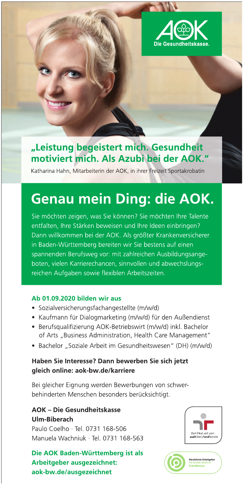 AOK - Die Gesundheitskasse Ulm-Biberach AOK - Die Gesundheitskasse Ulm-Biberach