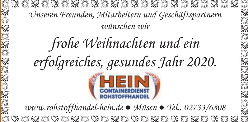 Hein Rohstoffhandel Hein Rohstoffhandel