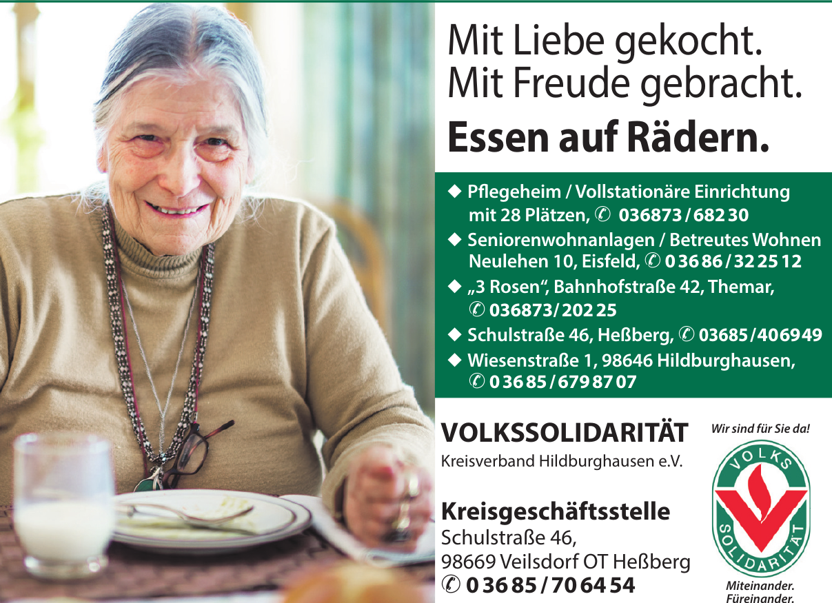 Volkssolidarität Kreisverband Hildburghausen e.V. - Kreisgeschäftsstelle Volkssolidarität Kreisverband Hildburghausen e.V. - Kreisgeschäftsstelle