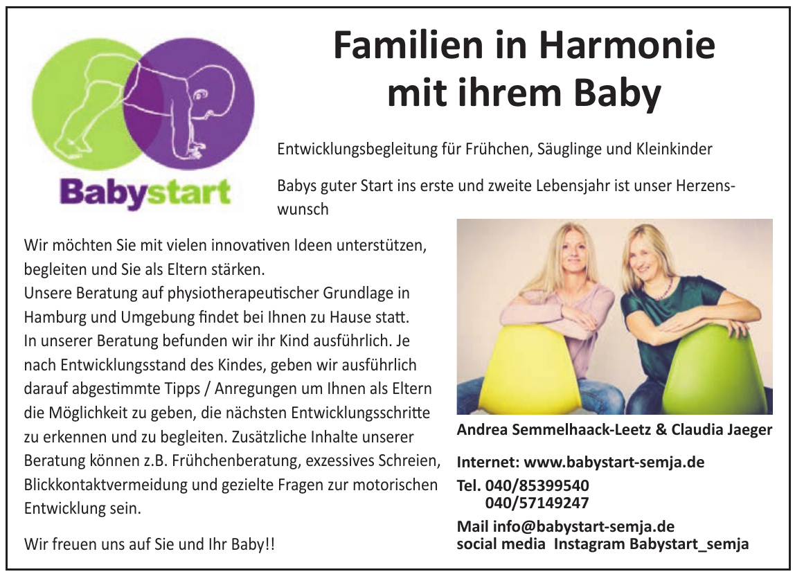 Babystart Andrea Semmelhaack-Leetz & Claudia Jaeger Babystart Andrea Semmelhaack-Leetz & Claudia Jaeger