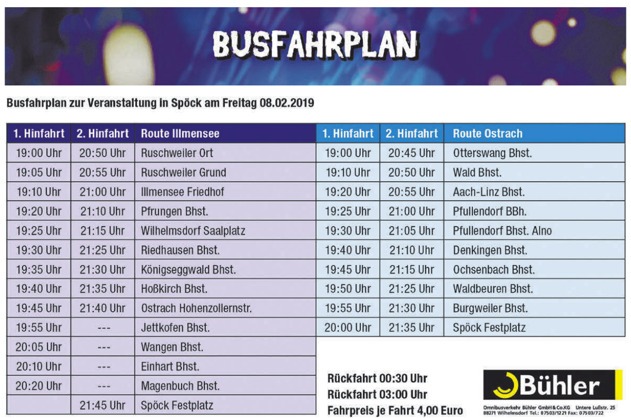 Busfahrplan Busfahrplan