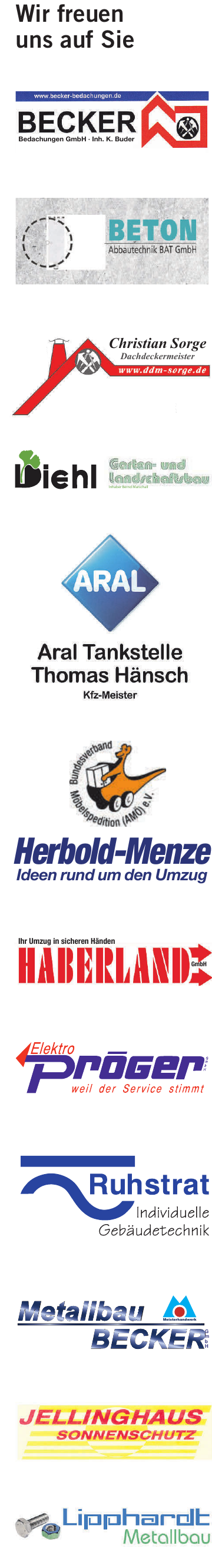 Wir freuen uns auf Sie Wir freuen uns auf Sie