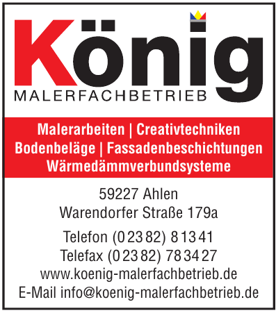 König Malerfachbetrieb GmbH & Co. KG König Malerfachbetrieb GmbH & Co. KG