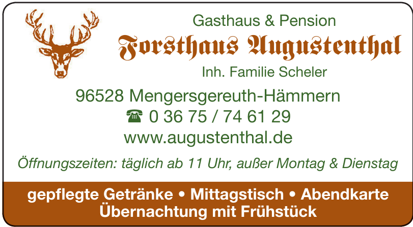Gasthaus & Pension Forsthaus Augustenthal Gasthaus & Pension Forsthaus Augustenthal