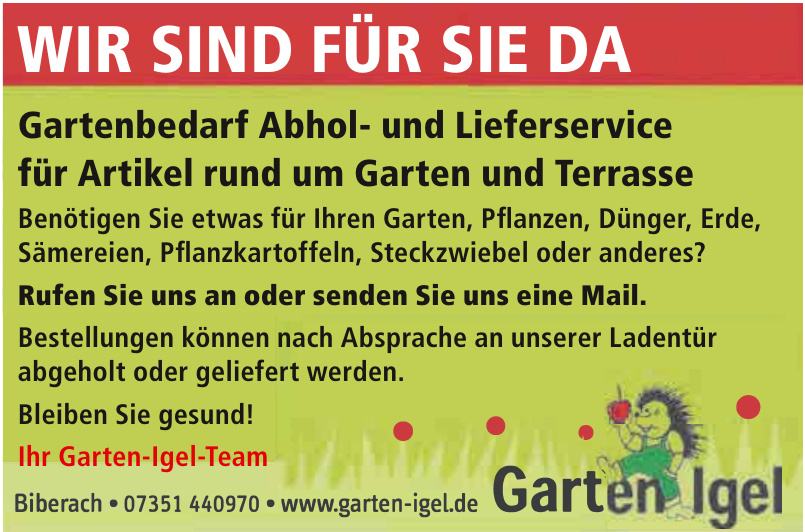 garten igel biberach