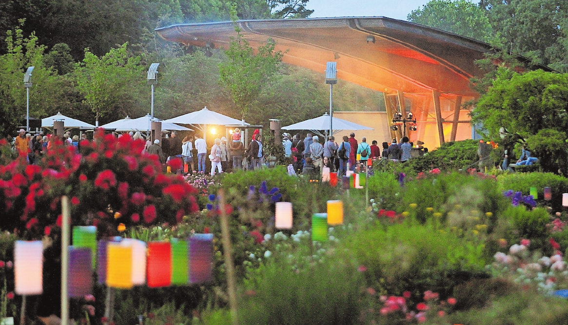 Bei den Rosentagen am 22. und 23. Juni ist der Rosengarten ein Publikumsmagnet. FOTO: THOF Bei den Rosentagen am 22. und 23. Juni ist der Rosengarten ein Publikumsmagnet. FOTO: THOF