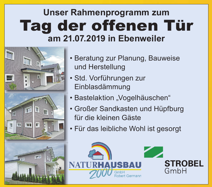 Unser Rahmenprogramm zum Tag der offenen Tür Unser Rahmenprogramm zum Tag der offenen Tür