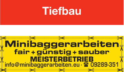 Minibaggerarbeiten Meisterbetrieb Minibaggerarbeiten Meisterbetrieb