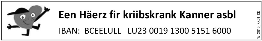 Een Häerz fir kriibskrank Kanner asbl