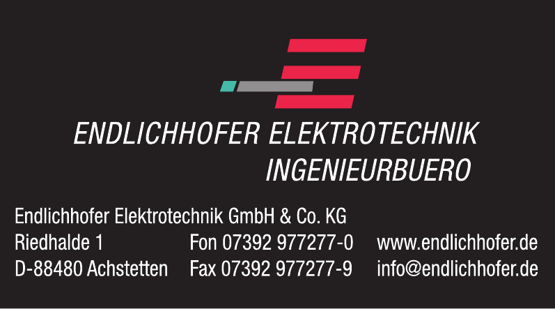 Endlichhofer Elektrotechnik GmbH & Co. KG Endlichhofer Elektrotechnik GmbH & Co. KG