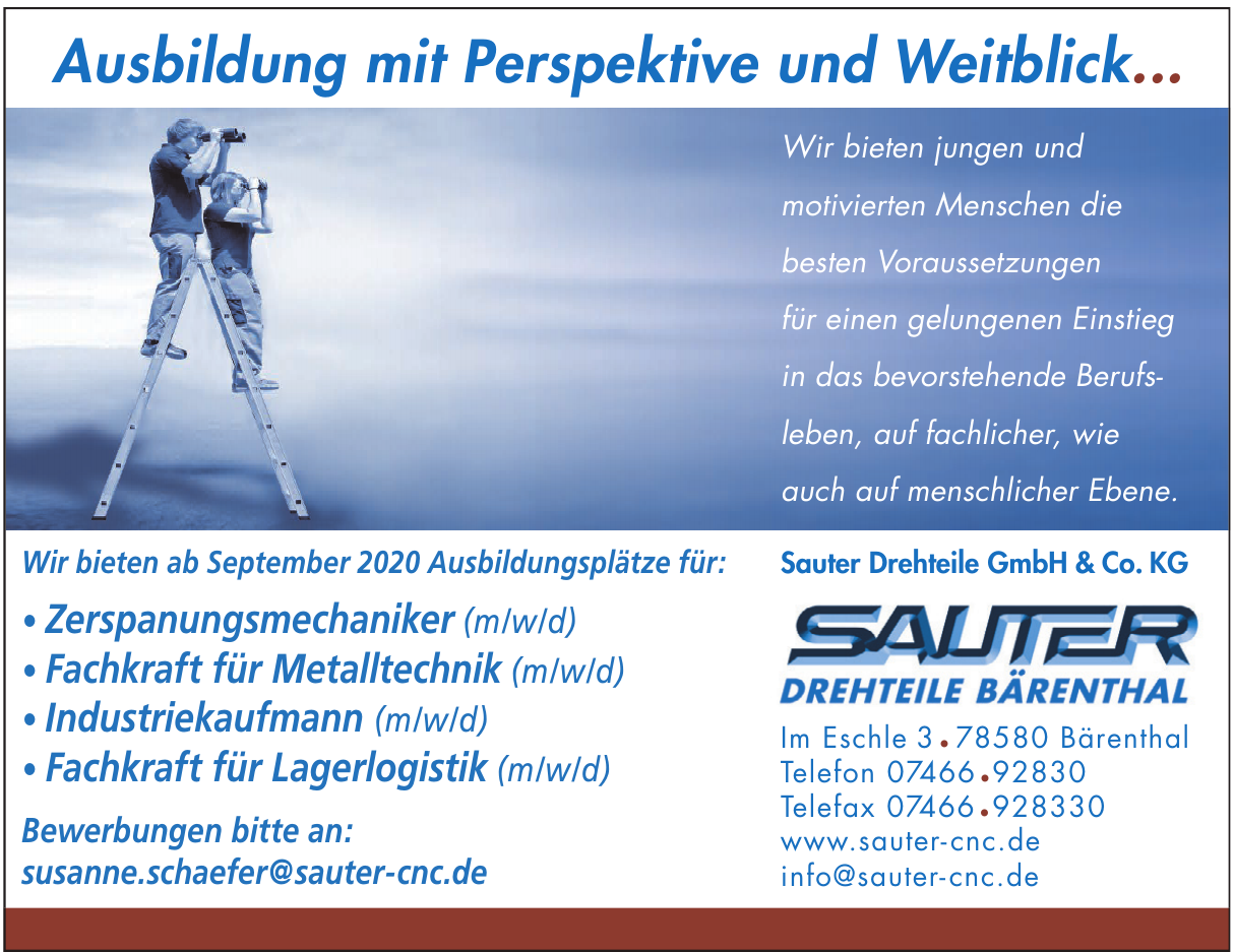 Sauter Drehteile Bärenthal GmbH & Co. KG Sauter Drehteile Bärenthal GmbH & Co. KG