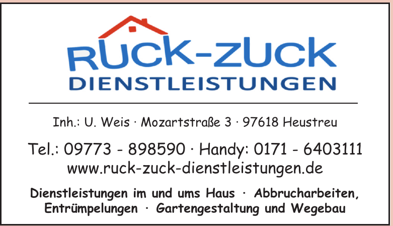Ruck-Zuck Dienstleistungen Ruck-Zuck Dienstleistungen
