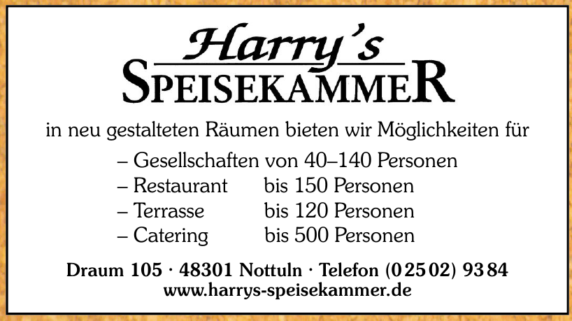 Harrys Speisekammer Harry's Speisekammer