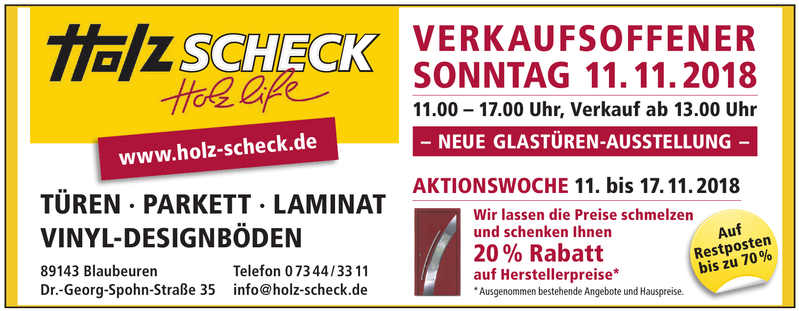 Holz Scheck