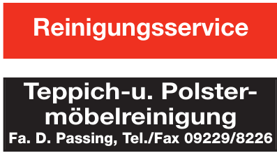Fa. D. Passing - Teppich- u. Polstermöbelreinigung Fa. D. Passing - Teppich- u. Polstermöbelreinigung