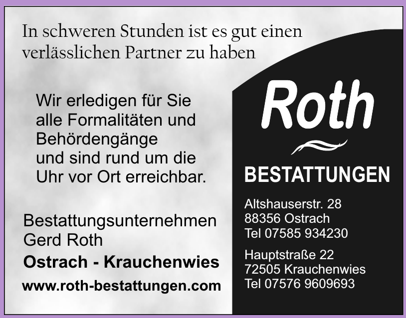 Roth Bestattungen Roth Bestattungen