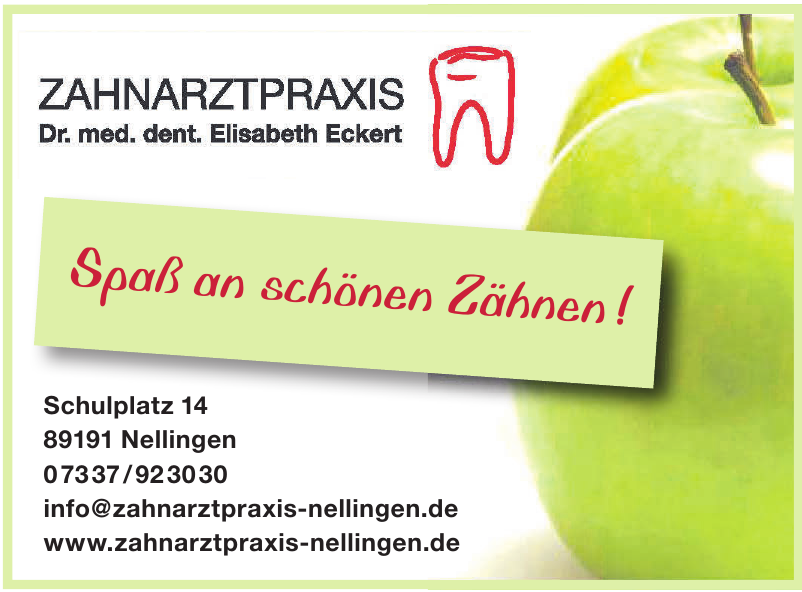 Zahnarztpraxis - Dr. med. dent. Elisabeth Eckert Zahnarztpraxis - Dr. med. dent. Elisabeth Eckert