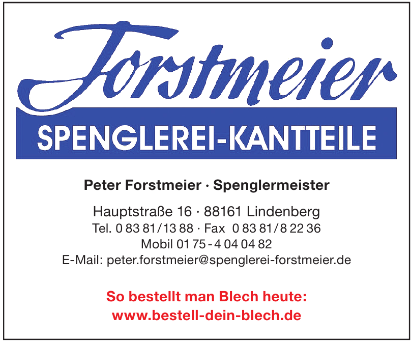 Peter Forstmeier - Spenglermeister Peter Forstmeier - Spenglermeister