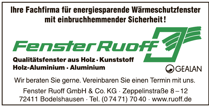 Fenster Ruoff GmbH & Co.KG Fenster Ruoff GmbH & Co.KG