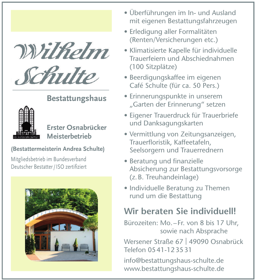 Wilhelm Schulte Bestattungshaus Wilhelm Schulte Bestattungshaus