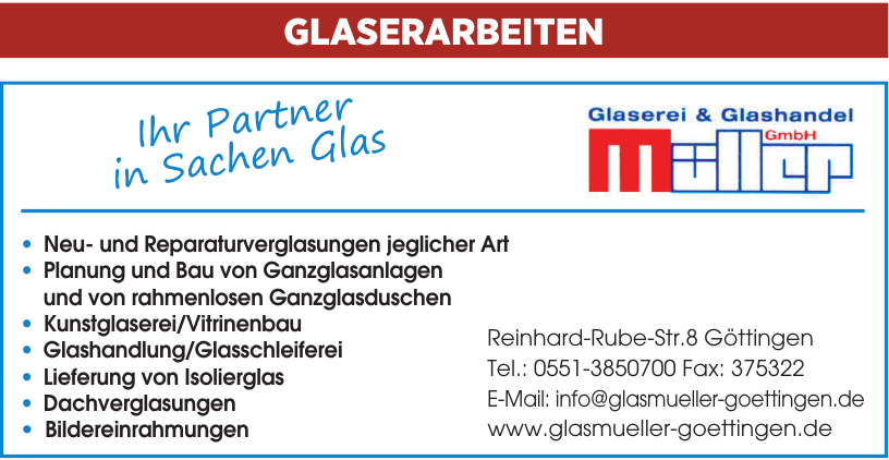 Glaserei und Glashandel GmbH Müller Glaserei und Glashandel GmbH Müller