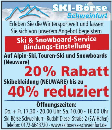 Ski-Börse Schweinfurt Ski-Börse Schweinfurt