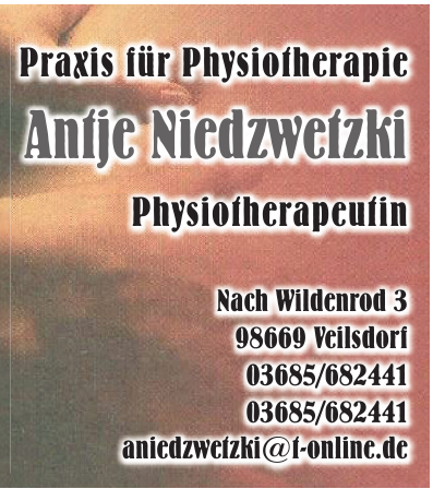 Praxis für Physiotherapie Antje Niedzwetzki Praxis für Physiotherapie Antje Niedzwetzki