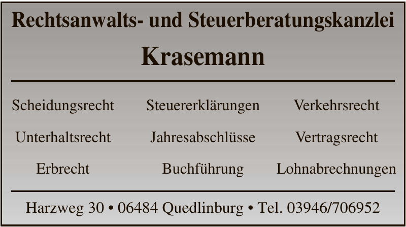 Rechtsanwalts- und Steuerberatungskanzlei Krasemann