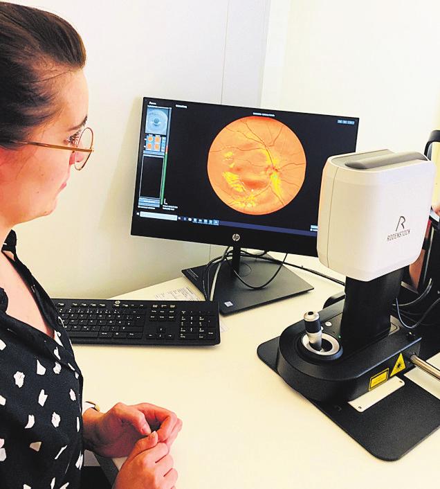 MIT DER SCREENING-ANALYSE können Auffälligkeiten und Risikofaktoren im Auge zeitig erkannt werden. Foto: Augenoptik Findeisen MIT DER SCREENING-ANALYSE können Auffälligkeiten und Risikofaktoren im Auge zeitig erkannt werden. Foto: Augenoptik Findeisen