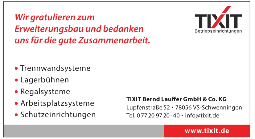 TIXIT Bernd Lauffer GmbH & Co. KG TIXIT Bernd Lauffer GmbH & Co. KG
