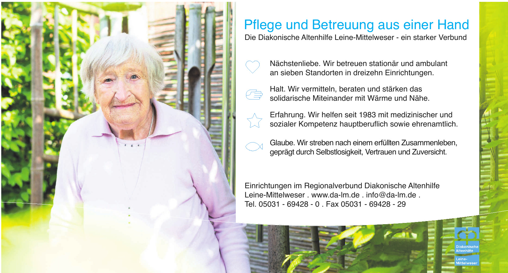 Einrichtungen im Regionalverbund Diakonische Altenhilfe Leine-Mittelweser Einrichtungen im Regionalverbund Diakonische Altenhilfe Leine-Mittelweser