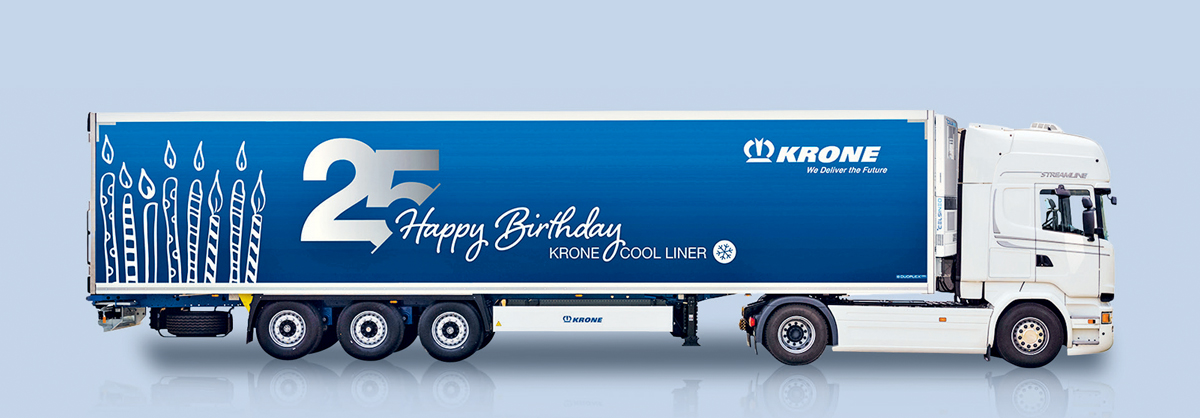 In the anniversary year 2021 Krone celebrates its Cool Liner together with its customers, with an exclusively liveried, “25 Years-Edition”.