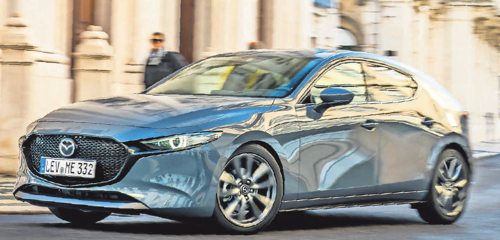 Die neu entwickelte Farbe Anur für den Mazda3-Fünftürer. Die neu entwickelte Farbe Anur für den Mazda3-Fünftürer.
