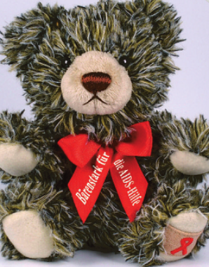 Am 14. und 15.12. verkauft die AIDS-Hilfe Hamburg den AIDS-Teddy 2018 im Center