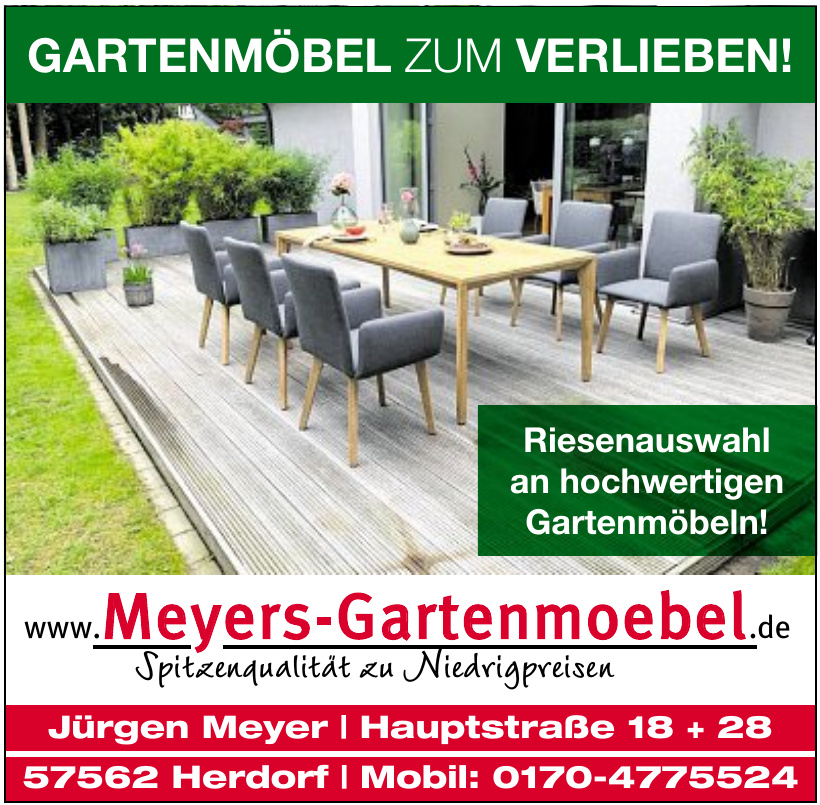 Meyers Gartenmöbel Meyers Gartenmöbel