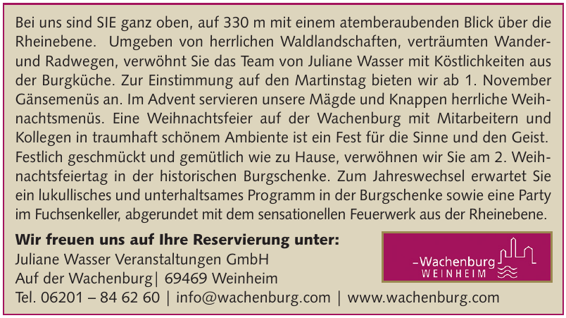 Juliane Wasser Veranstaltungen GmbH Juliane Wasser Veranstaltungen GmbH