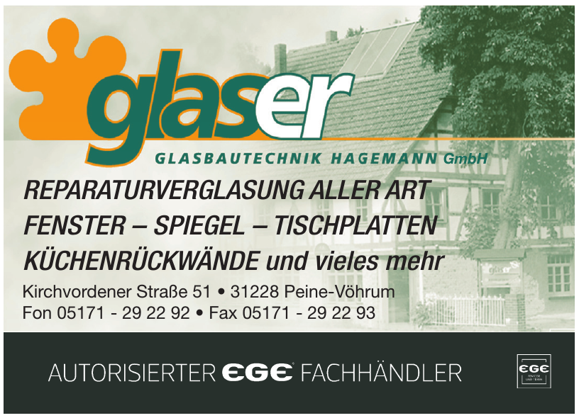 Glaser Glasbautechnik Hagemann Glaser Glasbautechnik Hagemann