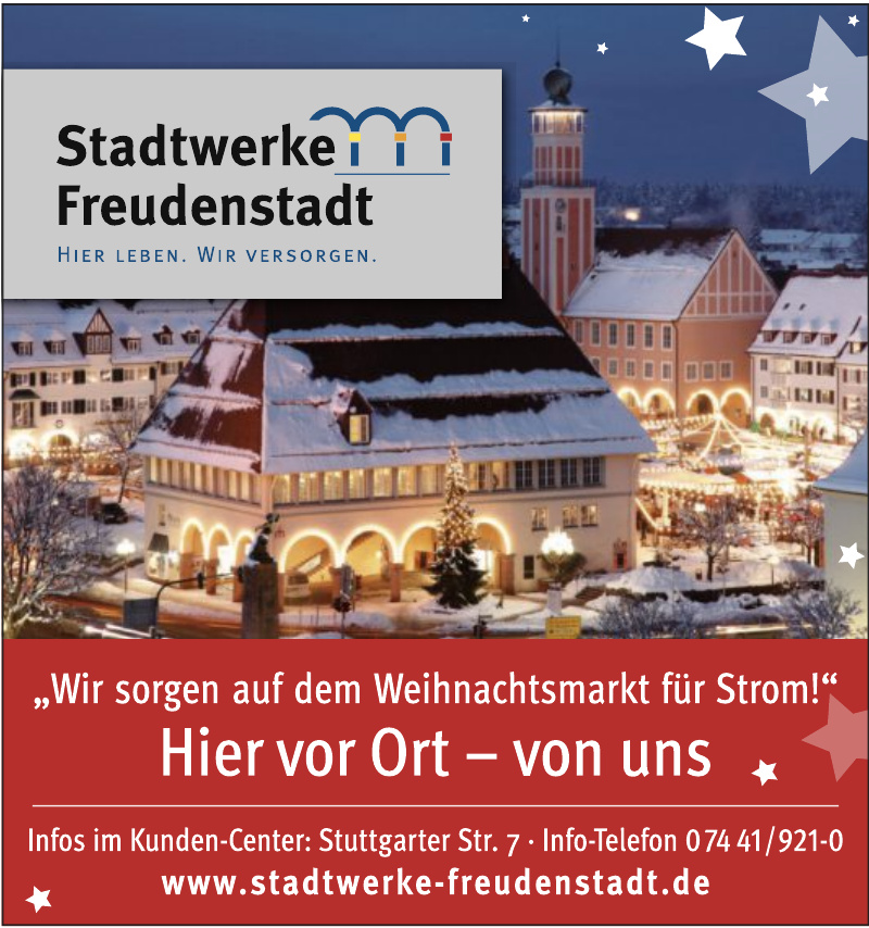 Stadtwerke Freudenstadt GmbH & Co. KG Stadtwerke Freudenstadt GmbH & Co. KG