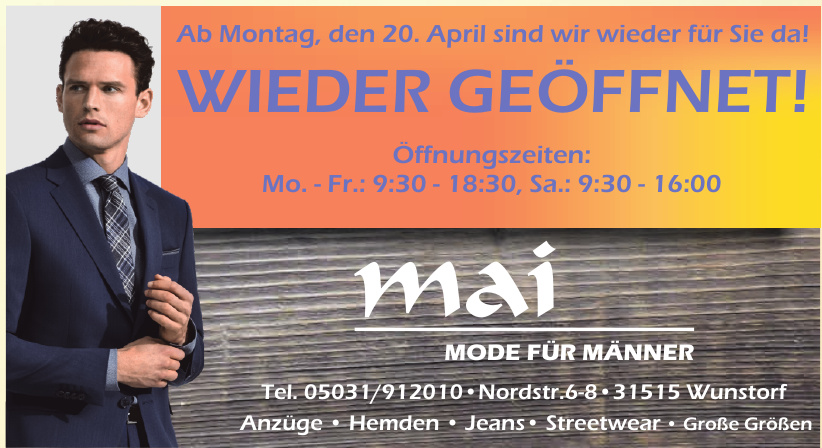 Mai Mode für Männer Mai Mode für Männer