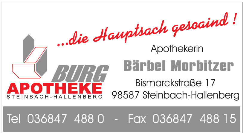 Burg Apotheke Steinbach-Hallenberg Burg Apotheke Steinbach-Hallenberg